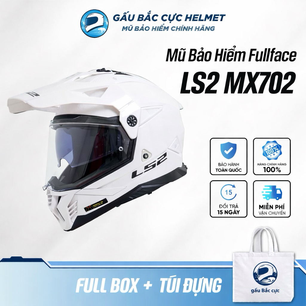 mũ bảo hiểm LS2 MX702 Pioneer II adventure/dual-sport (cào cào & touring), phù hợp cho phượt dài và 