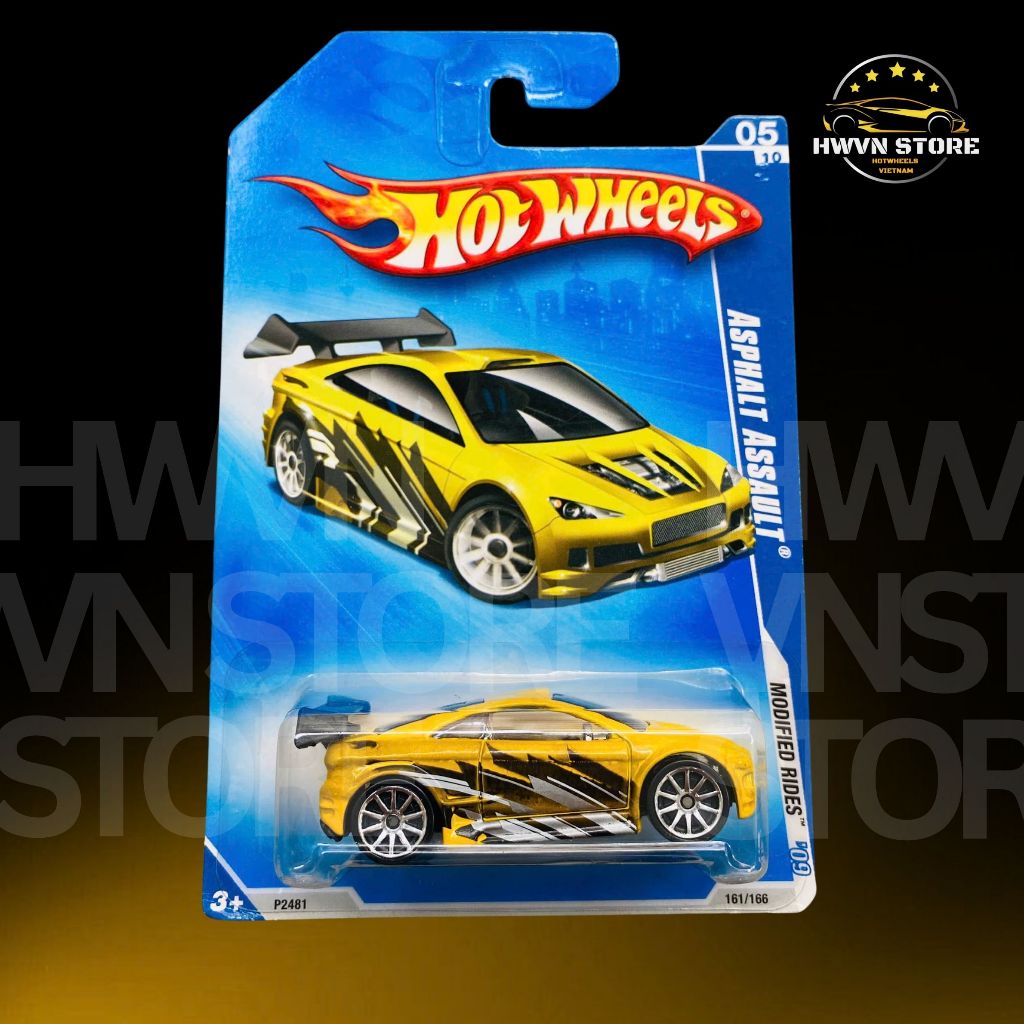 Xe mô hình Hotwheels Asphalt Assaut 2004 First Editions màu vàng