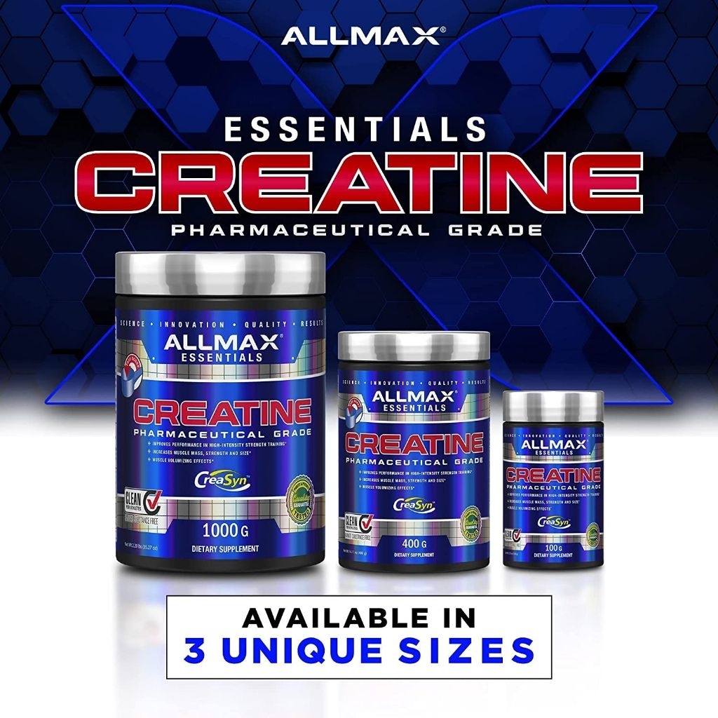 ALLMAX CREATINE MONOHYDRATE -- HỖ TRỢ SỨC MẠNH CƠ BẮP VÀ TĂNG CƯỜNG CHỨC NĂNG NÃO BỘ