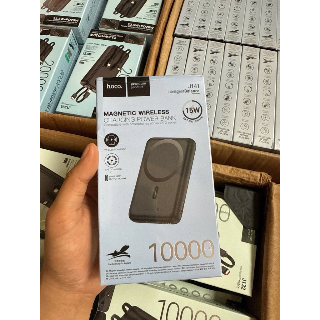 Sạc không dây nam châm HOCO J141 10000mah