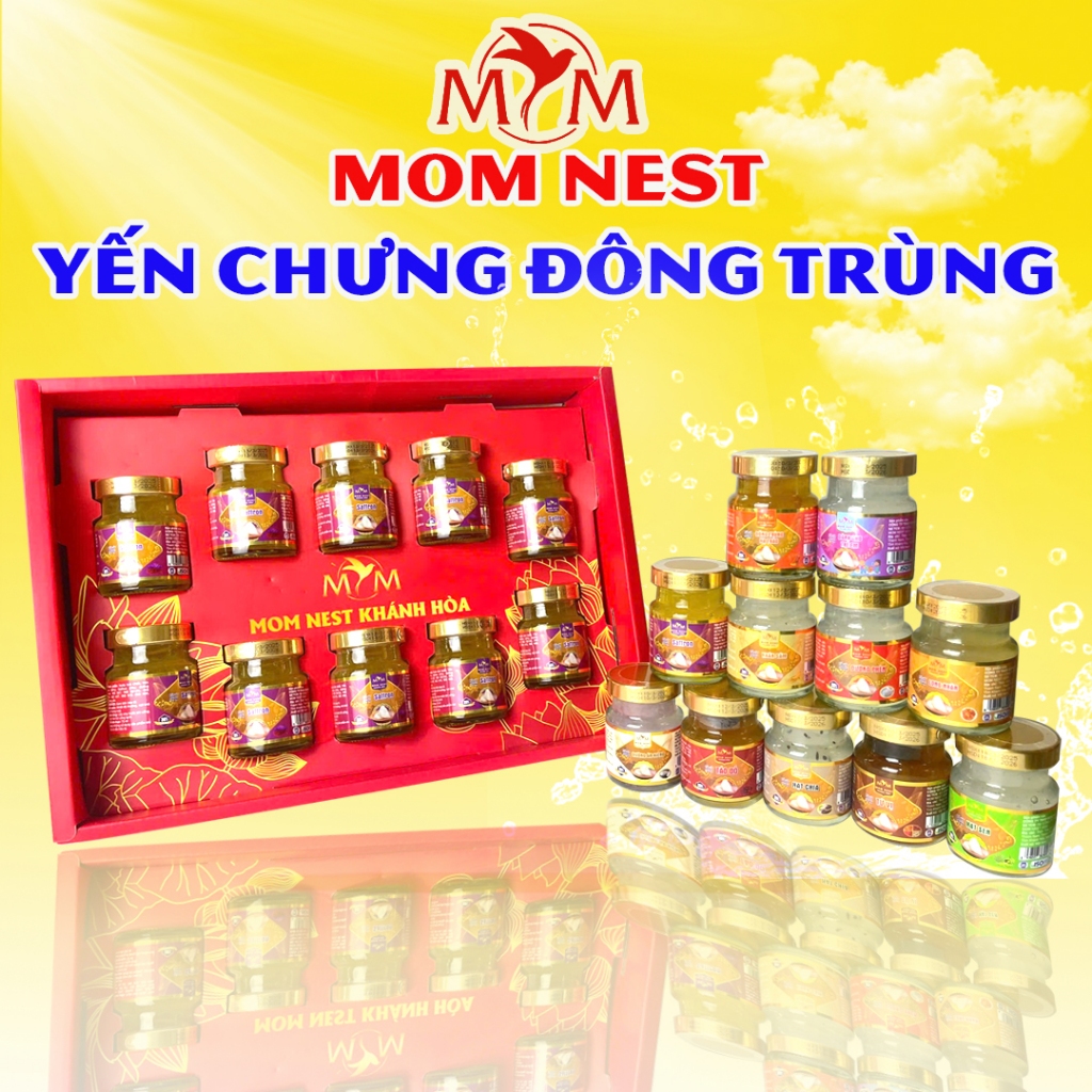 Yến Sào Chưng Sẵn Nguyên Chất, Nước Yến Khánh Hòa Mom Nest 30% Chính Hãng Cao Cấp Cho Bé 1 Tuổi và C