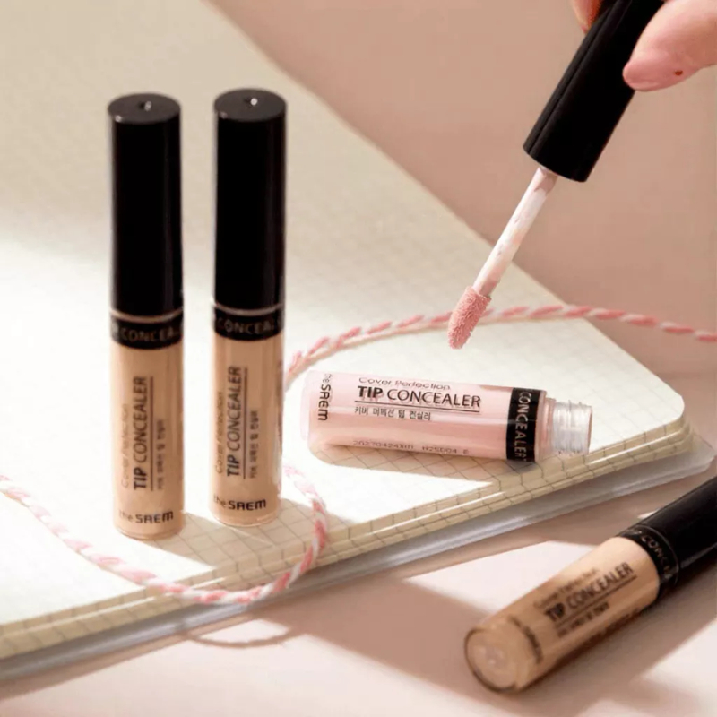 Kem che khuyết điểm The Saem Cover Perfection Tip Concealer Spf28 PA++ (6.5g) Hàn Quốc | BigBuy360 - bigbuy360.vn