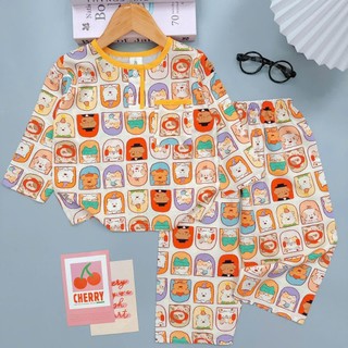Đồ bộ tole/lanh dài tay bé trai, bộ tole dài quần dài bé trai kem baby shop