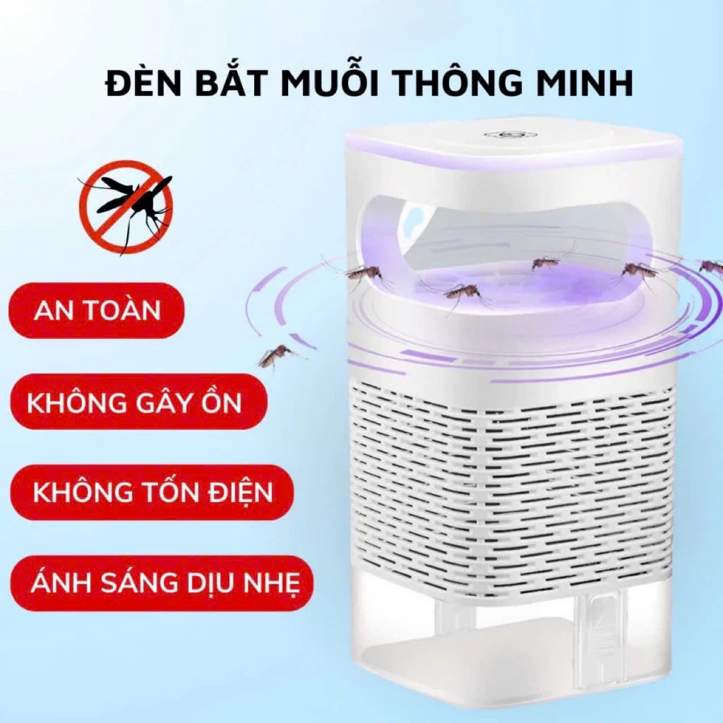 Đèn Bắt Muỗi Thông Minh, Đèn Bắt Muỗi Đa Năng Dùng Tia UV An Toàn Không Gây Ồn, Đèn Led Kiêm Đèn Ngủ