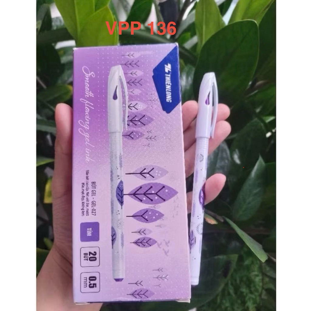 bút Gel-027 xanh Tím nắp