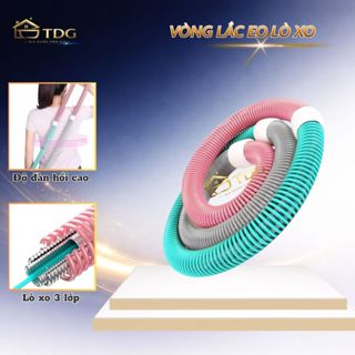 Vòng lắc eo tập bụng lò xo bọc nhựa mềm TDG dụng cụ dây lắc eo giảm mỡ tại nhà không đau tiện lợi HH440