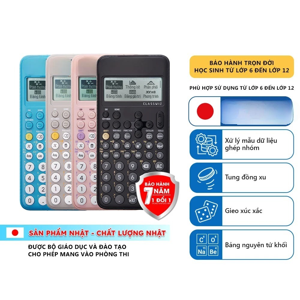 Máy tính học sinh FX 880 BTG - 880 BTG - Hơn 600 chức năng - dùng cho học sinh cấp 2 3