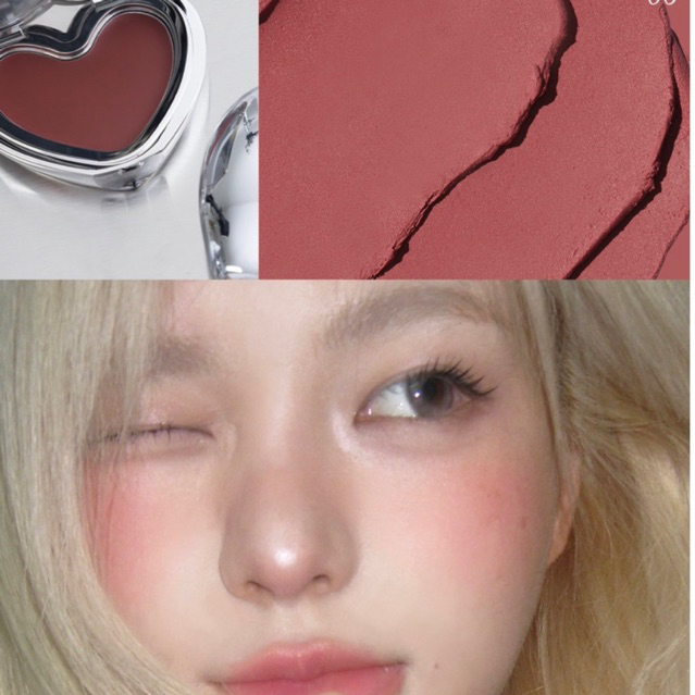 PHẤN MÁ TRÁI TYM DẠNG KEM/KEM BÙN (Vỏ bạc) Lilybyred💛🧡❤️