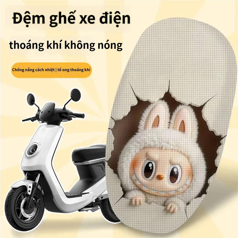Mùa hè xe máy Sun Shade Seat Cover, Anime Cartoon Xe máy Seat Cover