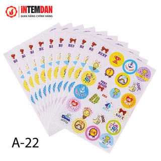 A-22 - Túi Sticker 240 Tem Khen Thưởng Cho Bé VINH LIEN D=2cm Ngộ Nghĩnh, Đáng Yêu, Cute
