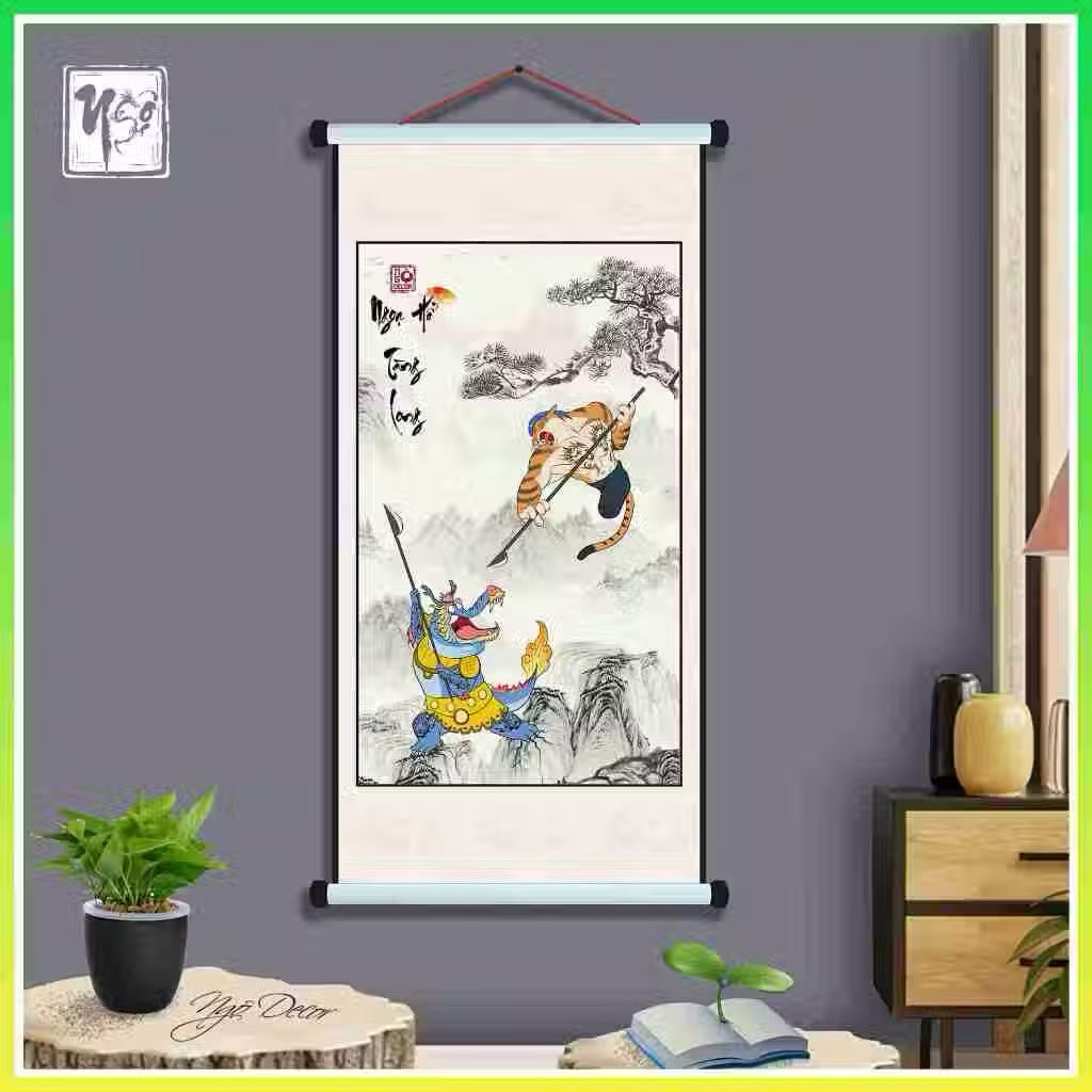 Tranh CANVAS Thư Pháp , Tổng Hợp Tranh Vô Tri Treo Tường Hài Hước, Tranh Chế, Tranh Vô Tri