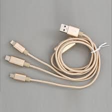 Cáp Sạc 3 Đầu Chống Rối Đứt dành Cho I-P Micro-Type C