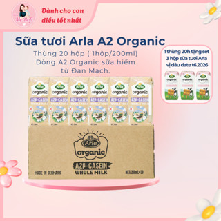 (Voucher 80k ) Sữa tươi Arla A2 hữu cơ Organic cho bé 1 tuổi hộp 200ml - Mẹ Rofi