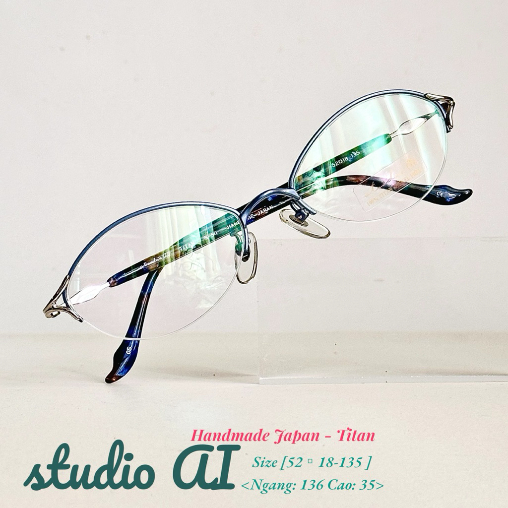 Kính gọng hiệu STUDIO AI HandMade Japan Sz136