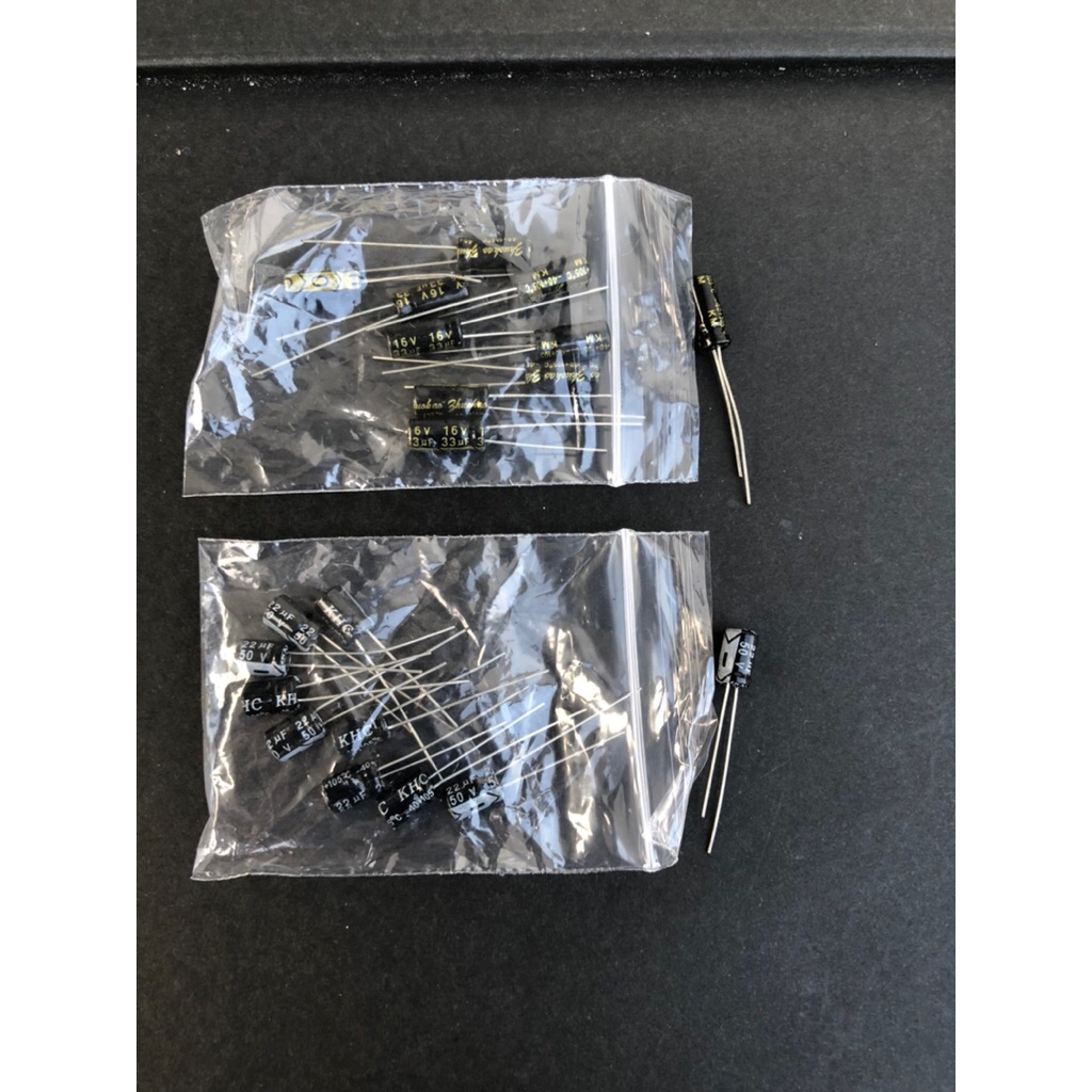 Tụ Hoá 22uF-50v và 33uF-16v hàng thị trường nhật