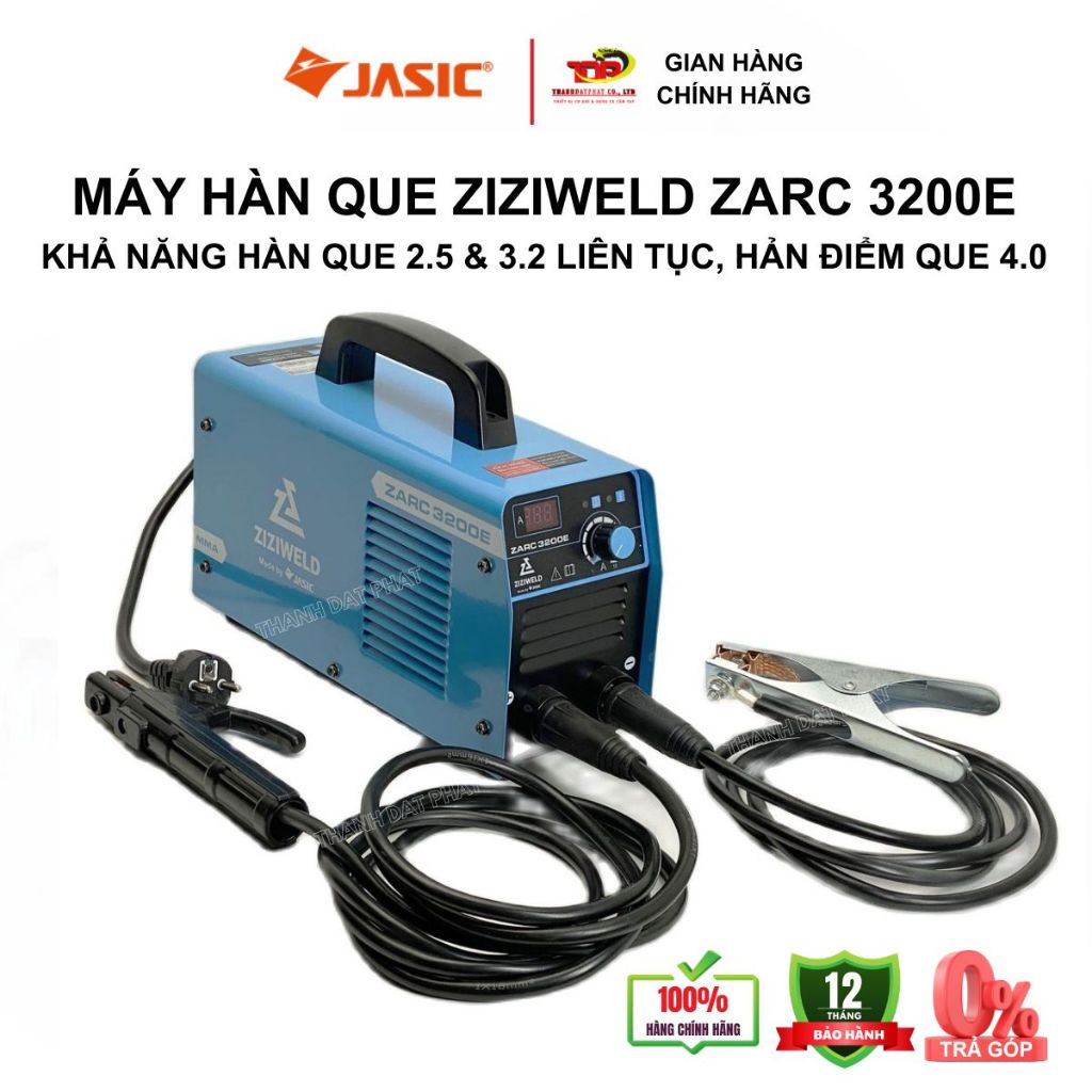 MÁY HÀN QUE ZIZIWELD ZARC 3200E CHÍNH HÃNG – INVERTER IGBT, NHỎ GỌN, TIẾT KIỆM ĐIỆN