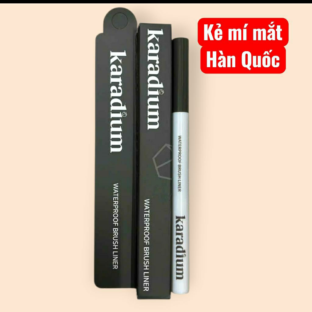 eyeliner karadium waterproof brush đầu bút thanh mảnh dễ kẻ chính hãng Hàn