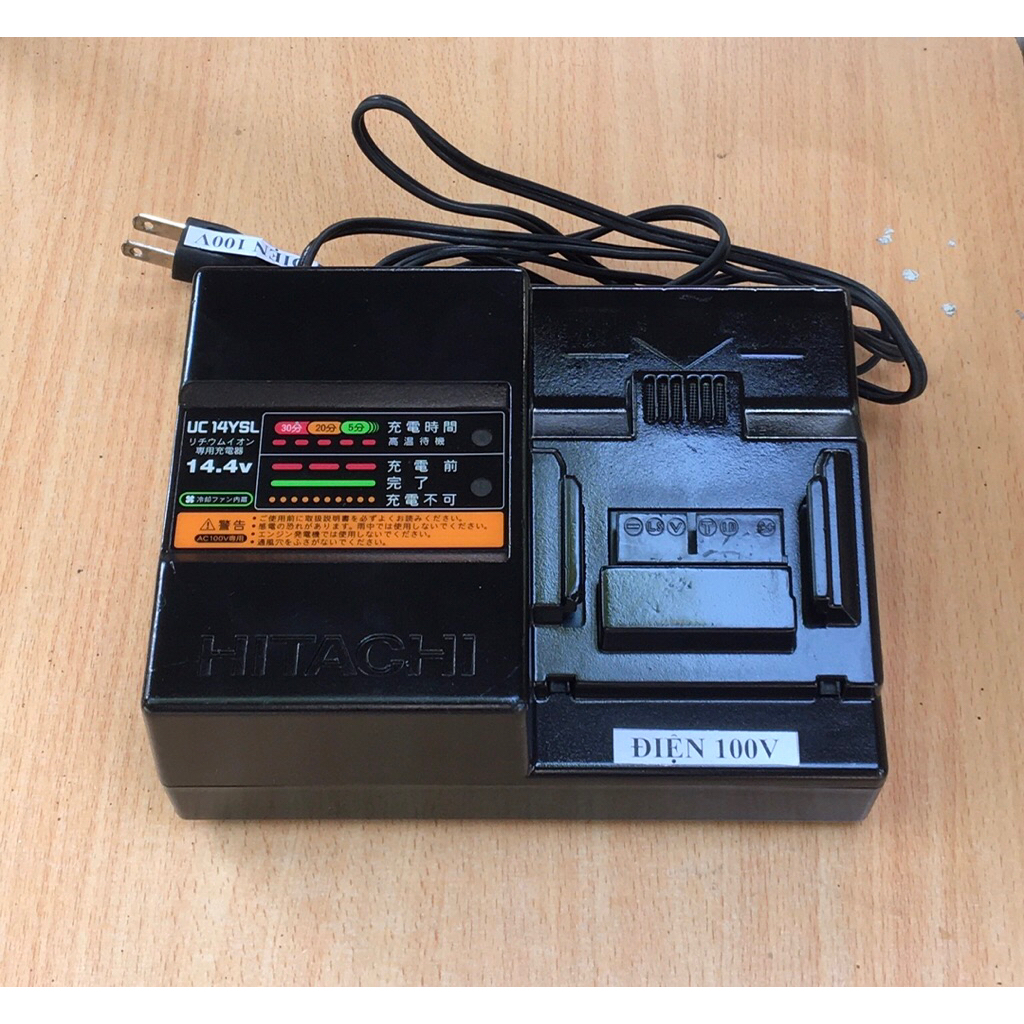 Sạc Hitachi 14.4V - Sạc Pin lion. Điện 100v-120V. Sạc Hitachi  Zin Nhật - Sạc  Hitachi bãi Nhật