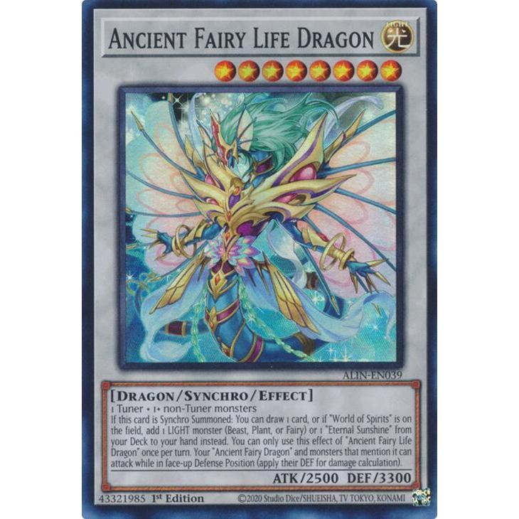 Thẻ Bài YuGiOh Mã ALIN-EN039 - Ancient Fairy Life Dragon - Synchro Monster - Super Rare