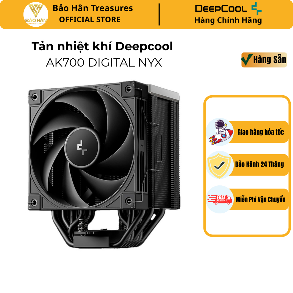 Tản nhiệt khí Deepcool AK700 DIGITAL NYX Black   - Hàng Chính Hãng