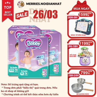 [SIÊU TIẾT KIỆM] Tã BOBBY ULTRA đủ size M96/L88/XL74/XXL70 siêu nhiều miếng