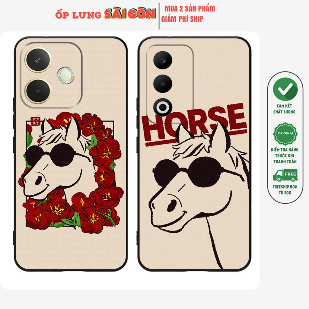 Ốp lưng Oppo A5/Oppo A5x/Oppo A5 Pro/Oppo A5i/Oppo A5i Pro in hình ngựa lucky horse năm 2026 may mắn