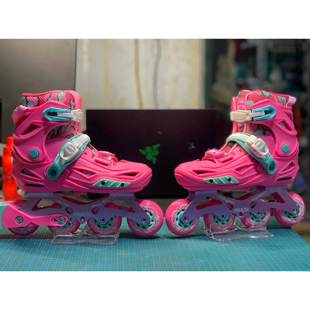 Giày patin JGMLZK spot Frame 2 in 1 tặng kèm 3 bánh to 3x90
