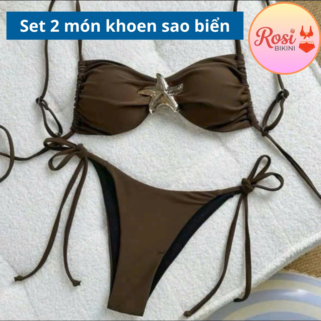 Bikini 2 Mảnh Cúp Mix Khoen Buớm Dễ Thương Quyến Rũ Đi Biển 2M101-B (Ảnh Thật, 4 Màu) | BigBuy360 - bigbuy360.vn