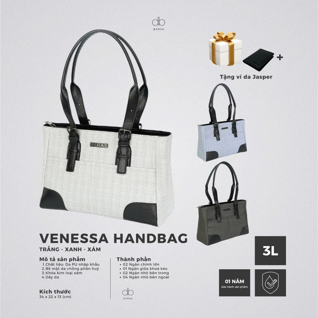 Túi xách da nữ VENESSA HANDBAG - BARAS VIETNAM - Túi xách nữ thời trang