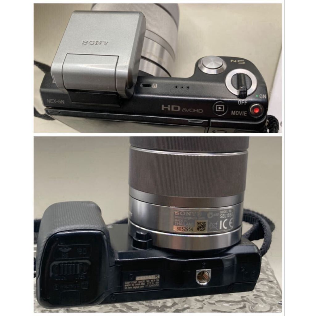 Bộ máy ảnh Sony nex 5n - ống kính sony 18-55mm os + pin sạc - đèn flash rời - Phụ-kiện