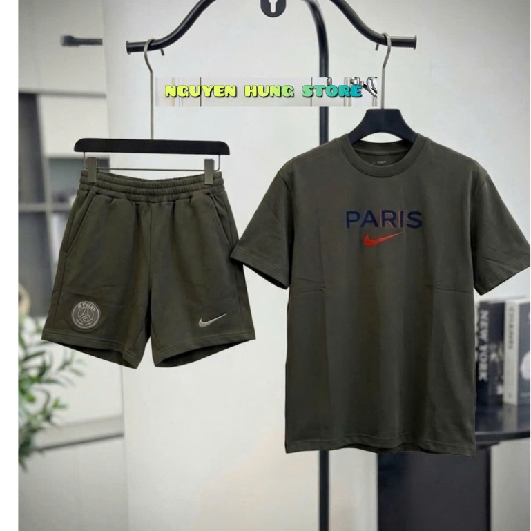 Bộ Đồ Thể Thao Đủ Tem Mác Xanh Green Cao cấp Full Tem Mác Set Bộ hè Top Trend Nam chất Nam Cực Chất co giãn 4 chiều