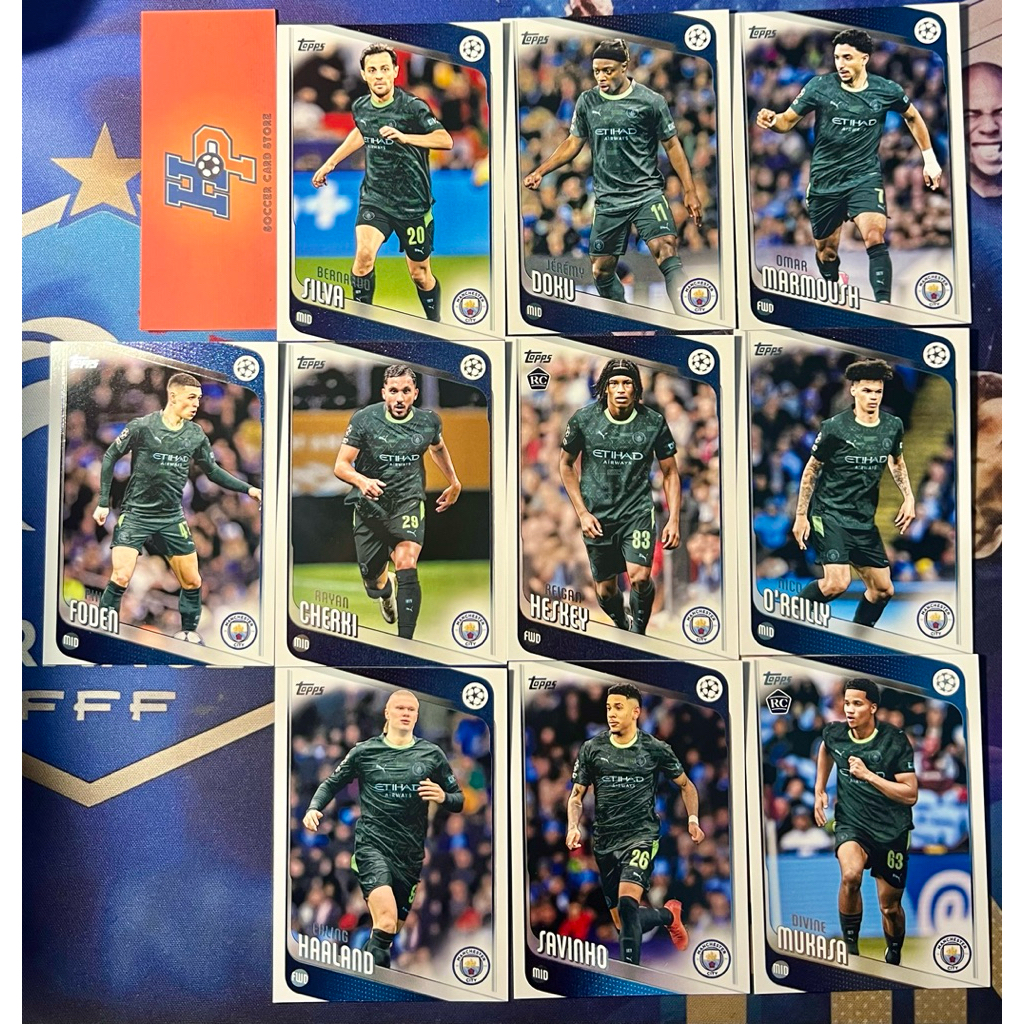 Full Set thẻ bóng đá Manchester City Topps UCC 2025/26