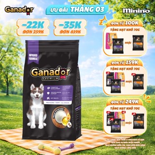 Thức ăn hạt Ganador Premium cho chó con vị Sữa & DHA 3kg (bao bì mới)
