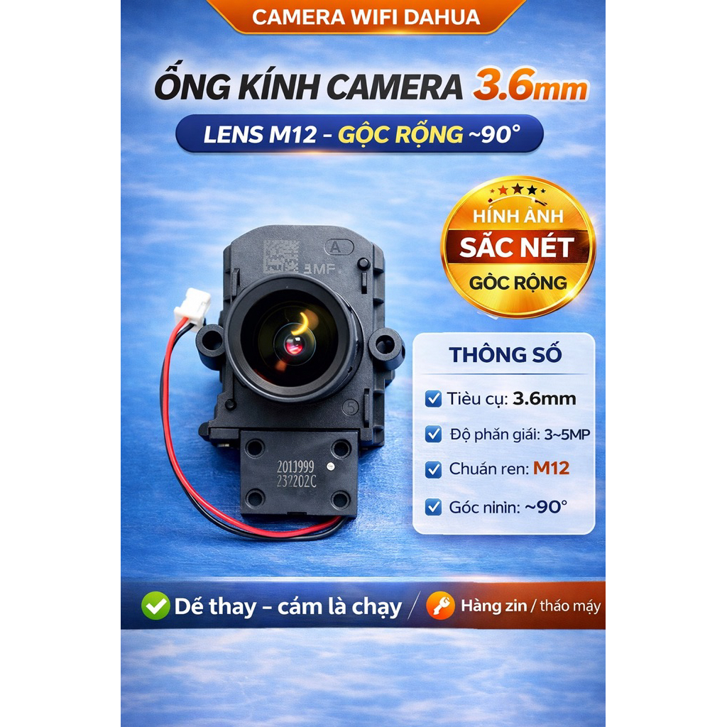 Ống kính camera wifi TP-Link Tapo C200|C222|C212 nét cao Full HD 1080P