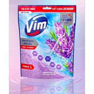(HỎA TỐC, HCM) Túi 5 Viên Treo Bồn Cầu VIM POWER 5 Hương Lavender