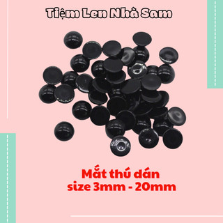 Mắt thú dán nhiều size từ 3mm - 20mm (Gói 10/20/50/100 cái)