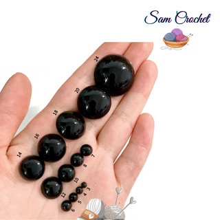Mắt thú dán nhiều size từ 3mm - 20mm (Gói 10/20/50/100 cái)