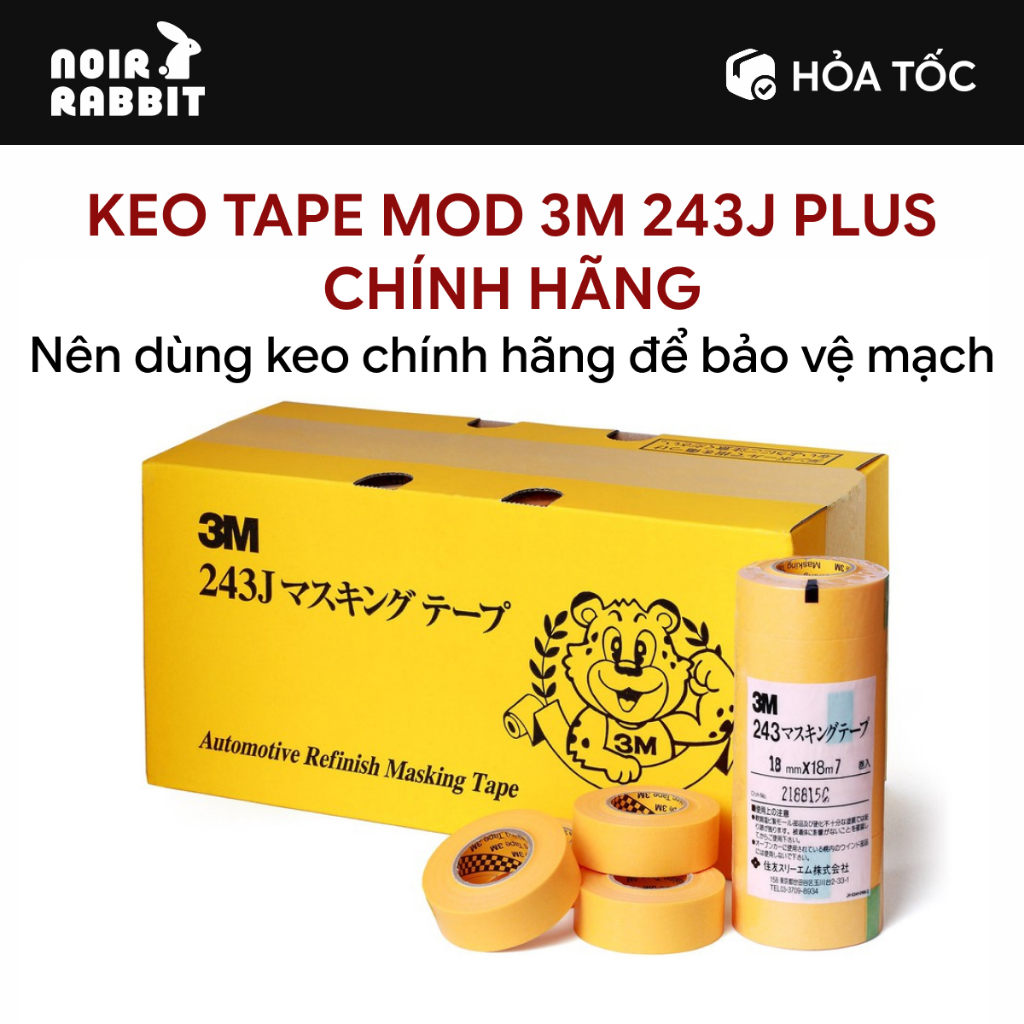 Keo Tape Mod 3M 243J Plus Chính Hãng | Keo Tape Mod Bàn Phím Cơ | Noir Rabbit