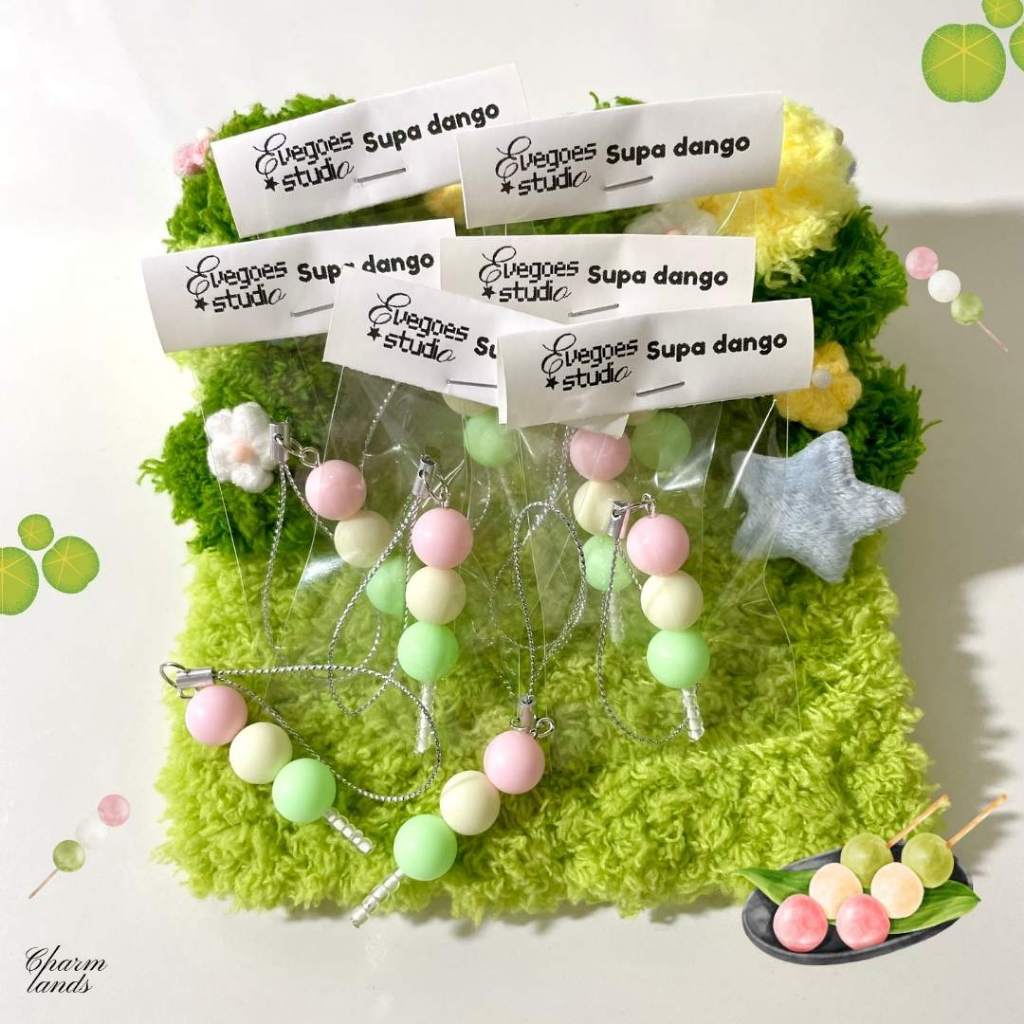 [evegoes studio] 🍡 Supa dango phone charm/ Móc điện thoại mochi dango/ Dango phone charm
