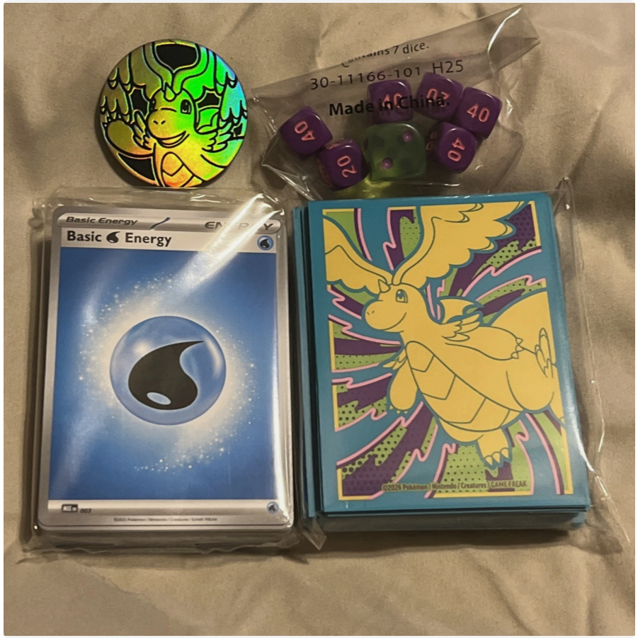 [Phụ Kiện Thẻ bài Pokemon] ETG Mega Dragonite Asenced Heroes Bao gôm: Sleeves,Dice,Damage Counter,Co