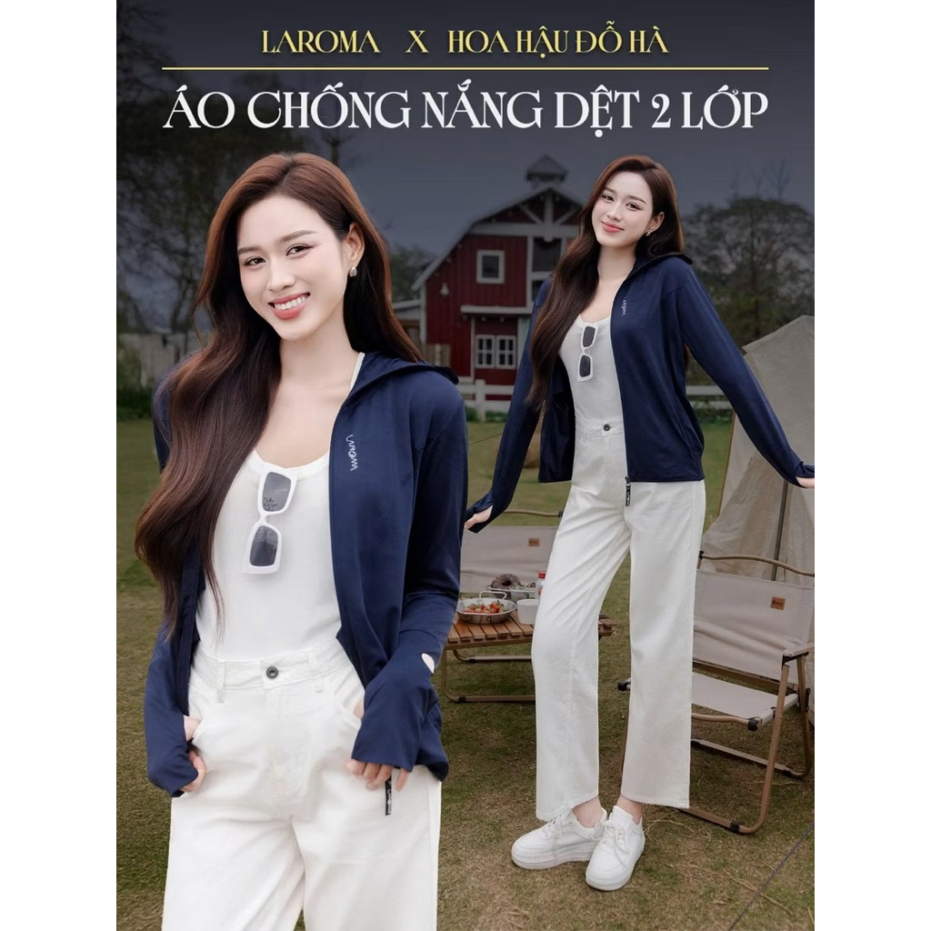 •ᴛʀᴀɴɢɴᴏʀᴀ• [HÀNG CHÍNH HÃNG] 2 LỚP LAROMA MẪU MỚI 2026 ÁO CHỐNG NẮNG DÁNG NGẮN.