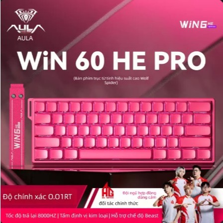 Bàn Phím Cơ Gaming AULA WIN68 HE - WIN60 HE Rapid Trigger - bàn phím HE giá rẻ 1k - 8k Polling Rate