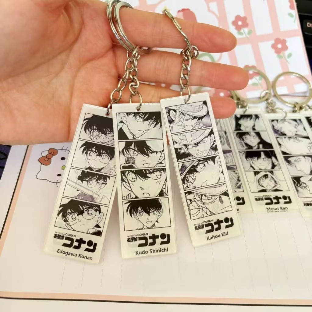 Móc khóa anime thám tử đen trắng Conan Nhiều Nhân Vật mini treo balo túi xách quà tặng dễ thương kíc