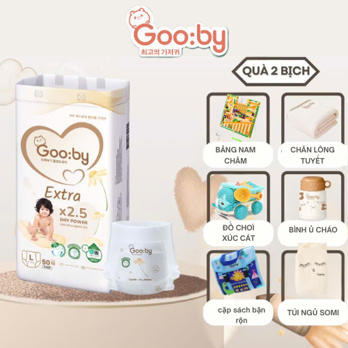 [KÈM QUÀ] COMBO 2 Bịch Gooby Extra cải tiến, siêu mỏng mềm, thấm hút tốt size NB/S/M/L/XL/XXL/XXXL