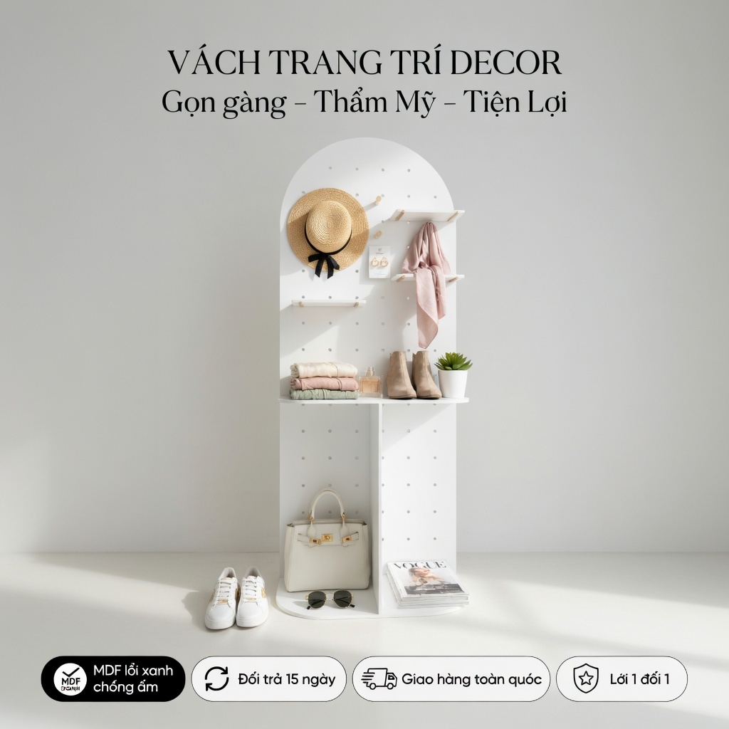 Vách ngăn không có bánh xe MDF 60x180 70x180 80x180 100x180cm | Vách ngăn văn phòng, phòng ngủ