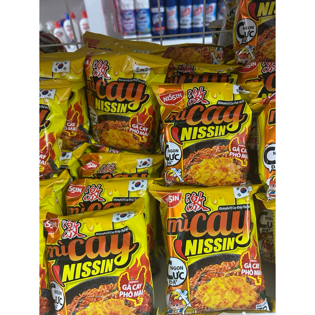 Mì cay Nissin gà cay phô mai gói lẻ