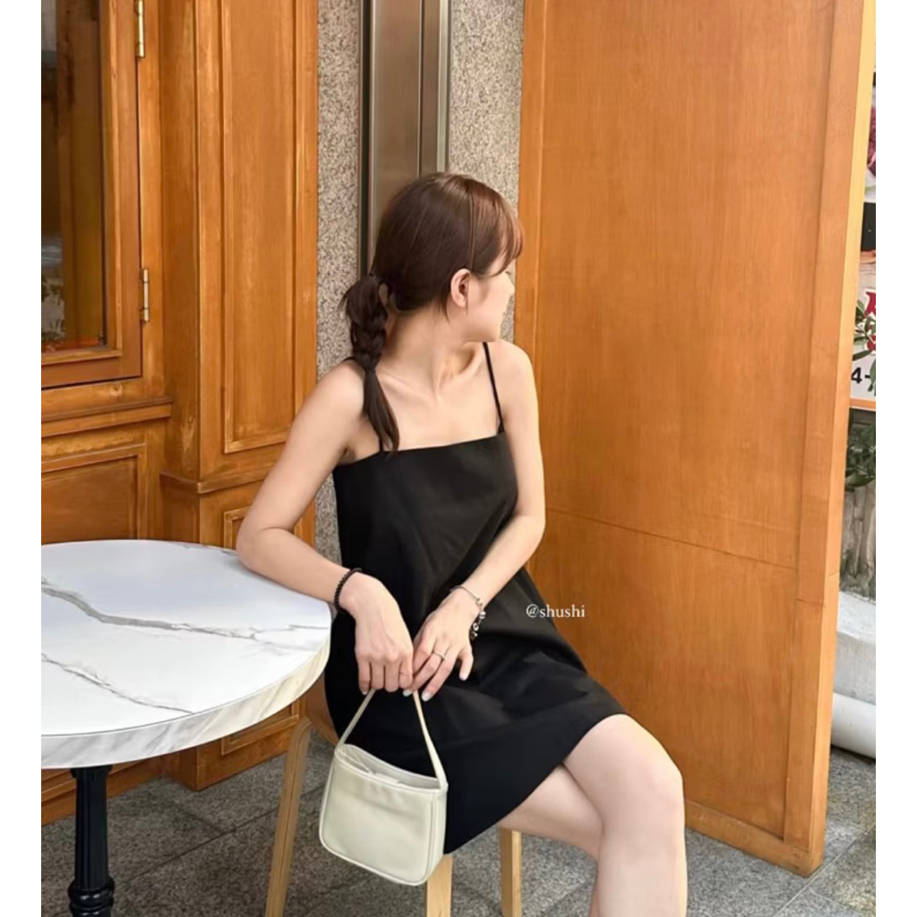 Pass Váy linen 2 lớp brand SHU SHI Clothing màu xanh cổ vịt (Mua sale 326k) | Size M | Mới 95%