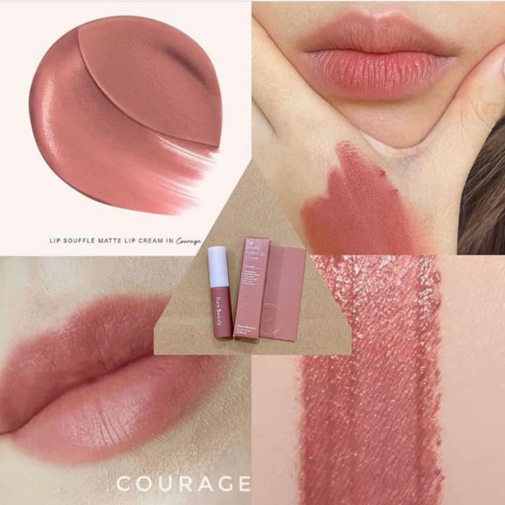 Son kem Rare Beauty - Lip Soufflé Matte Cream Lipstick màu Encourage mini