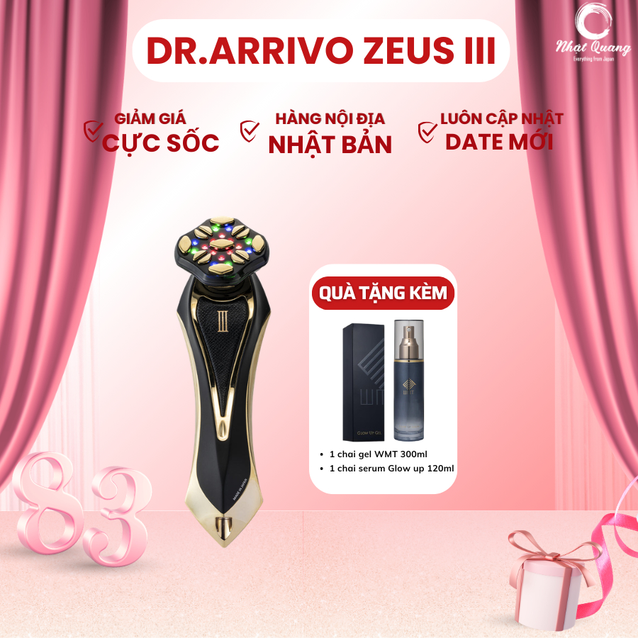 Máy làm đẹp và nâng cơ Dr.Arrivo The Zeus 3 nội địa Nhật