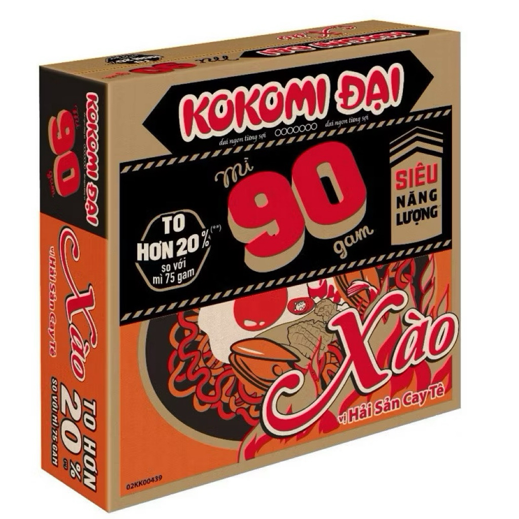 THÙNG MÌ TÔM KOKOMI XÀO -CHUA CAY 90g X30 GÓI